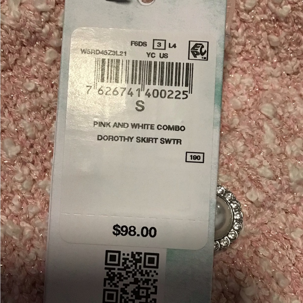NWT! Guess Blush Pink Tweed Pencil Skirt - Picture 5 of 7